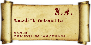 Maszák Antonella névjegykártya